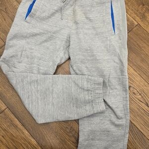 Hugo Boss Gray Joggers with Blue Accents